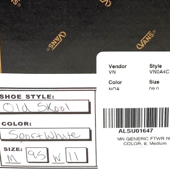 VANS Old Skool Sport Sneakers Men's Skate Low Top Suede Canvas White ALSU01647 - Picture 9 of 10